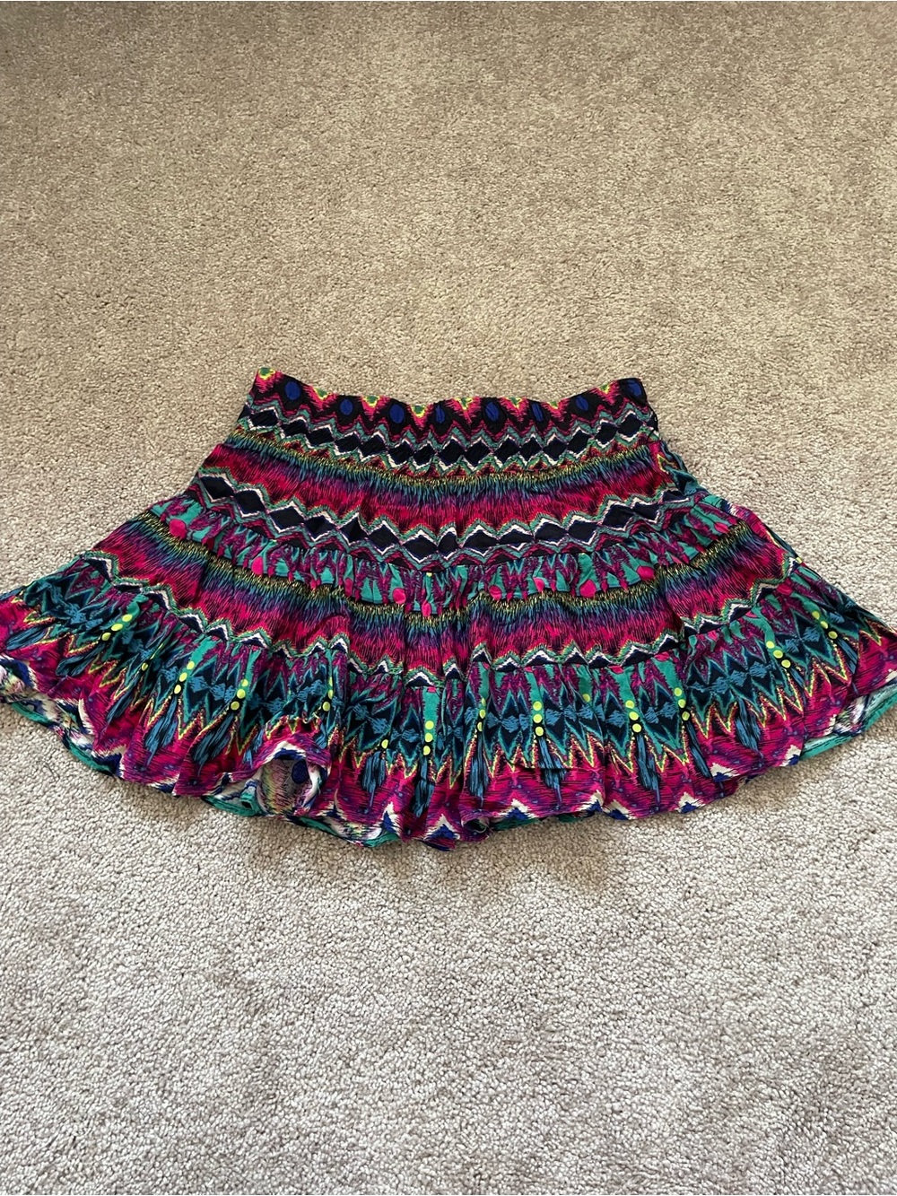 💗 Multi Colored Ruffle Skirt